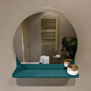 Miroir de salle de bain Mondiaz SPOT - rond 40cm - plan de miroir - couleur Smag