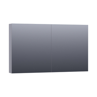 BRAUER Impress Deluxe spiegelkast - 120x70x15cm - interne en externe verlichting - 2 dubbelzijdige spiegeldeuren - mat grijs