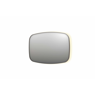 INK SP30 spiegel - 120x4x80cm contour in stalen kader incl indir LED - verwarming - color changing - dimbaar en schakelaar - geborsteld RVS