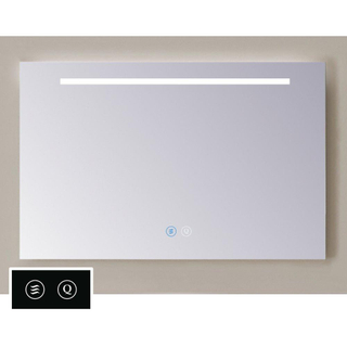 TuTTi Q-Mirrors Spiegel - 70x60 - rechthoek - touch-icoontjes - spiegelverwarming - LED verlichting - 3 kleuren - horizontale strook