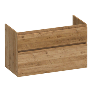 BRAUER Delight wastafelonderkast - 100x46x60cm - 2 softclose lades - greeploos - 1 sifon uitsparing - Chateau
