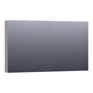 BRAUER Impress spiegelkast - 120x70x15cm - zonder verlichting - 2 dubbelzijdige spiegeldeuren - mat taupe