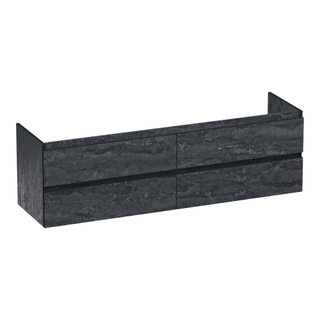 BRAUER Joy Edge wastafelonderkast 160 4 softclose lades - greeploos - 2 sifon uitsparingen - Damascus