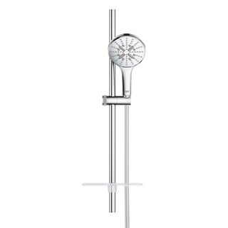 GROHE Rainshower SmartActive 130 Ensemble de douche mortier jointuresant - 60cm - douchette ronde - 3 types de jet - flexible de douche lisse - avec porte-savon - chrome