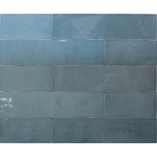 Rev.paris atelier carreau de mur 6.2x25cm 10 avec turquoise brillant