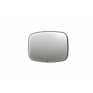 INK SP31 spiegel - 120x4x80cm contour in stalen kader incl dir LED - verwarming - color changing - dimbaar en schakelaar - geborsteld metal black