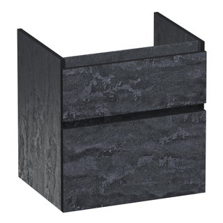 BRAUER Delight Edge meuble sous lavabo 60 2 tiroirs softclose - sans poignée - 1 découpe pour le siphon - Damas