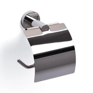 FugaFlow Efficiente Acces Porte-papier toilette avec couvercle rond chrome
