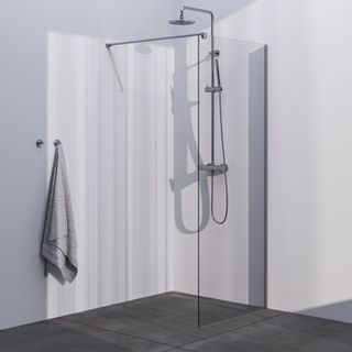 BRAUER Season Inloopdouche - helder glas - 90x200cm - geborsteld RVS