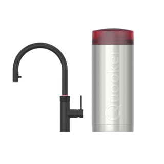 Quooker BE Flex Round Robinet d'eau bouillante - bec pivotant & extractible - réservoir Combi+ - Eau chaude / bouillante - noir
