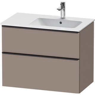 Duravit D-Neo wastafelonderkast 81x62.5x46.2cm 2 lades Basalt Mat