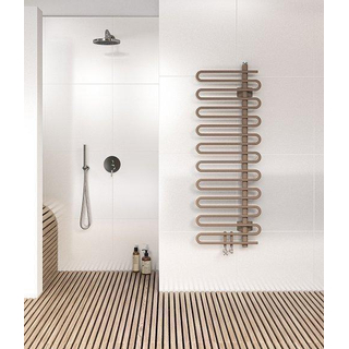 Radiateur de salle de bain Instamat Cobra H 1841 x L 400 Mm Raccordement central Tube collecteur à gauche Blanc standard
