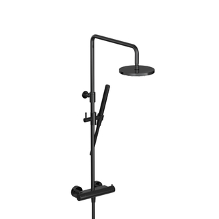 Hotbath COBBER Ensemble de douche à effet pluie Thermostatique Poli noir PVD