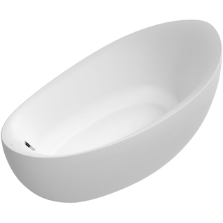 Villeroy & Boch Aveo new generation Baignoire îlot 190x95x44.3cm Quaryl ovale avec Multiplex Trio monté Blanc mat