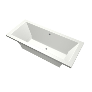 Xenz Society Duobad - 170x75x53 - afvoer Midden - acryl - wit mat
