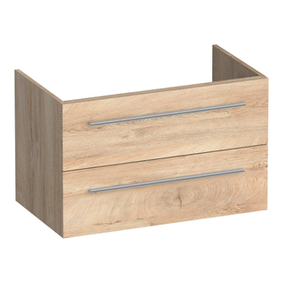 BRAUER Trust meuble sous lavabo 80 excl. poignées à poser 2 tiroirs softclose et 1 découpe pour le siphon - Forest Wheat