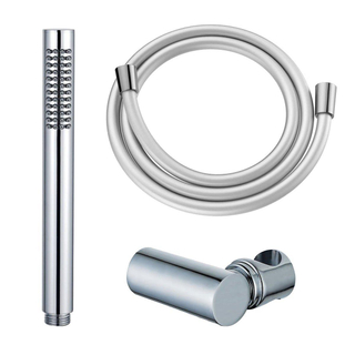 Fortifura calvi ensemble de douche à main avec support de douche à main et flexible lisse chromé