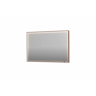 INK SP19 miroir - 120x4x80cm rectangulaire en cadre acier incl dir LED - chauffage - changement de couleur - dimmable et interrupteur - cuivre brossé