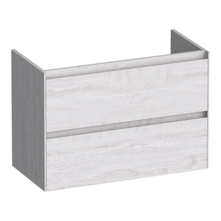 BRAUER Inspire wastafelonderkast ondiep 80 2 softclose lades - greeploos - 1 sifon uitsparing - Forest Seashell