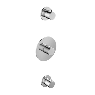 Hotbath Buddy inbouwthermostaat - 2 stopkranen - Chroom