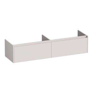 BRAUER Embrace wastafelonderkast - 159.8x35x45.5cm - 2 softclose lades - greeploos - 2 sifon uitsparingen - mat zand