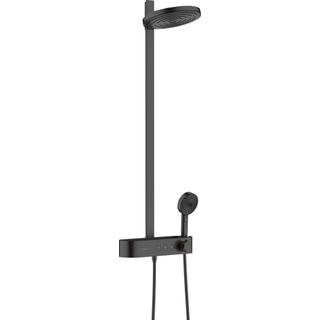 Hansgrohe Pulsify colonne de douche 26cm 2jets tablette 40cm noir mat