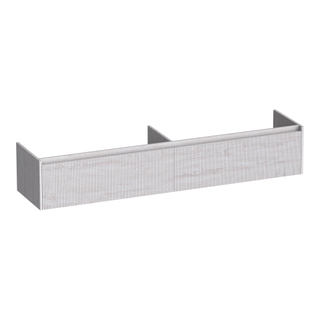 BRAUER Embrace Wavy wastafelonderkast 200 2 softclose lades - greeploos - 2 sifon uitsparingen - Forest Seashell