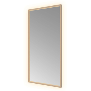 Hotbath &MORE Spiegel direct en indirect LED color changing spiegelverwarming met afstandsbediening Geborsteld koper PVD