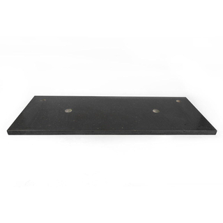 Saniclass Noche Wastafelblad - 120x46cm - 2 kraangaten - 2 sifonuitsparingen - basalt gepolijst