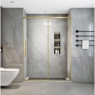 Aqua Vista Lokla Porte de niche - 100x200cm - incl. kit de montage - or brossé