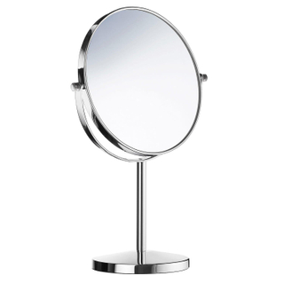 Saniclass Pro Miroir de maquillage sur pied 1x et 7x grossissant 17cm chrome