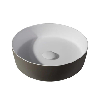 By Goof Waskom - opbouw - 39x10.8x39cm - Solid surface - Rond - Mat Moka