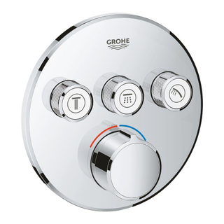 Grohe SmartControl Inbouwthermostaat - 4 knoppen - rond - chroom