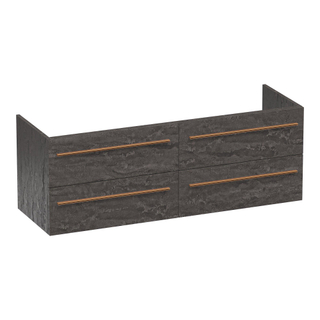 BRAUER Trust wastafelonderkast 140 excl. opbouwgrepen 4 softclose lades en 2 sifon uitsparingen - Damascus