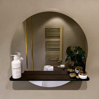 Miroir de salle de bain Mondiaz SPOT - rond 60cm - plan de miroir - couleur Urban
