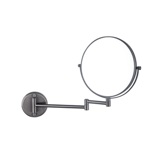 Fortifura Calvi Miroir maquillage - 20 cm - grossissement 1x et 3x - rond - finition PVD en gunmetal brossé.