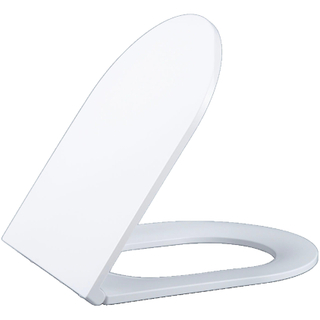 QeramiQ Dely Abattant WC - frein de chute - déclipsable - Slim - Blanc brillant