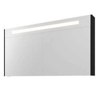 Proline Spiegelkast Premium met geintegreerde LED verlichting, 3 deuren 140x14x74cm Mat zwart
