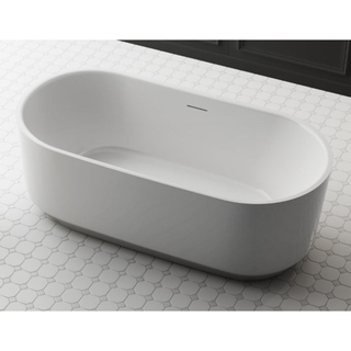FugaFlow Eccelente Anta vrijstaand bad - 170x80x58cm - met afvoer - acryl - mat wit