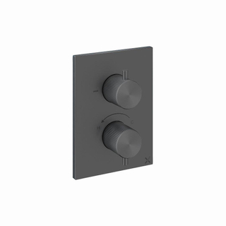 Crosswater 3ONE6 Mitigeur douche encastrable - thermostatique - 2 voies - avec partie encastrable - Slate (Anthracite)