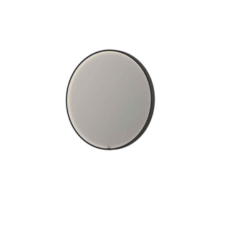 INK SP24 Spiegel - 80x4x80cm - LED onder en boven colour changing - dimbaar - Spiegelverwarming - rond - in stalen kader - aluminium zwart mat