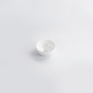 QeramiQ Dely Vasque - 20x20x9cm - ronde - céramique - blanc brillant