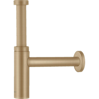 Hansgrohe Universeel Flowstar S Premium design siphon à verre 5/4 avec tube mural avec rosace bronze brossé