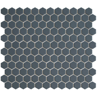 The Mosaic Factory Hexagon - Carrelage mosaïque - 26x30cm - carrelage mural et sol - Hexagonal - porcelaine - Navy Blue