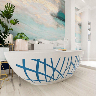 Mondiaz HOLM DESIGN Baignoire Indépendante - 180x85cm - Jeans / Talc