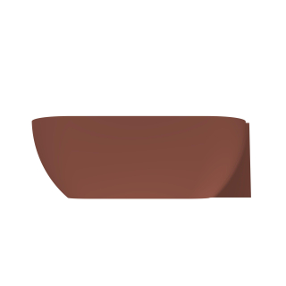 Arcqua Havana Baignoire semi-îlot - 170x80cm - droite - terracotta mat