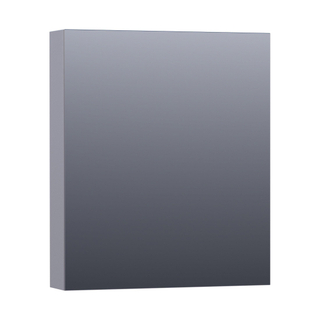 BRAUER Dual Armoire de toilette 59x70x15cm éclairage intégré rectangulaire 1 portes pivotantes MDF Gris mat