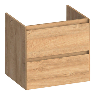 BRAUER Inspire wastafelonderkast 60 2 softclose lades - greeploos - 1 sifon uitsparing - Forest Tan