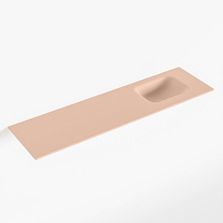 Mondiaz LEX Fontein - 110x30x0.9cm - wasbak Rechts - zonder kraangaten - voor toiletmeubel - Solid surface - Rosee