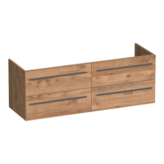 BRAUER Trust wastafelonderkast 140 excl. opbouwgrepen 4 softclose lades en 2 sifon uitsparingen - Chateau